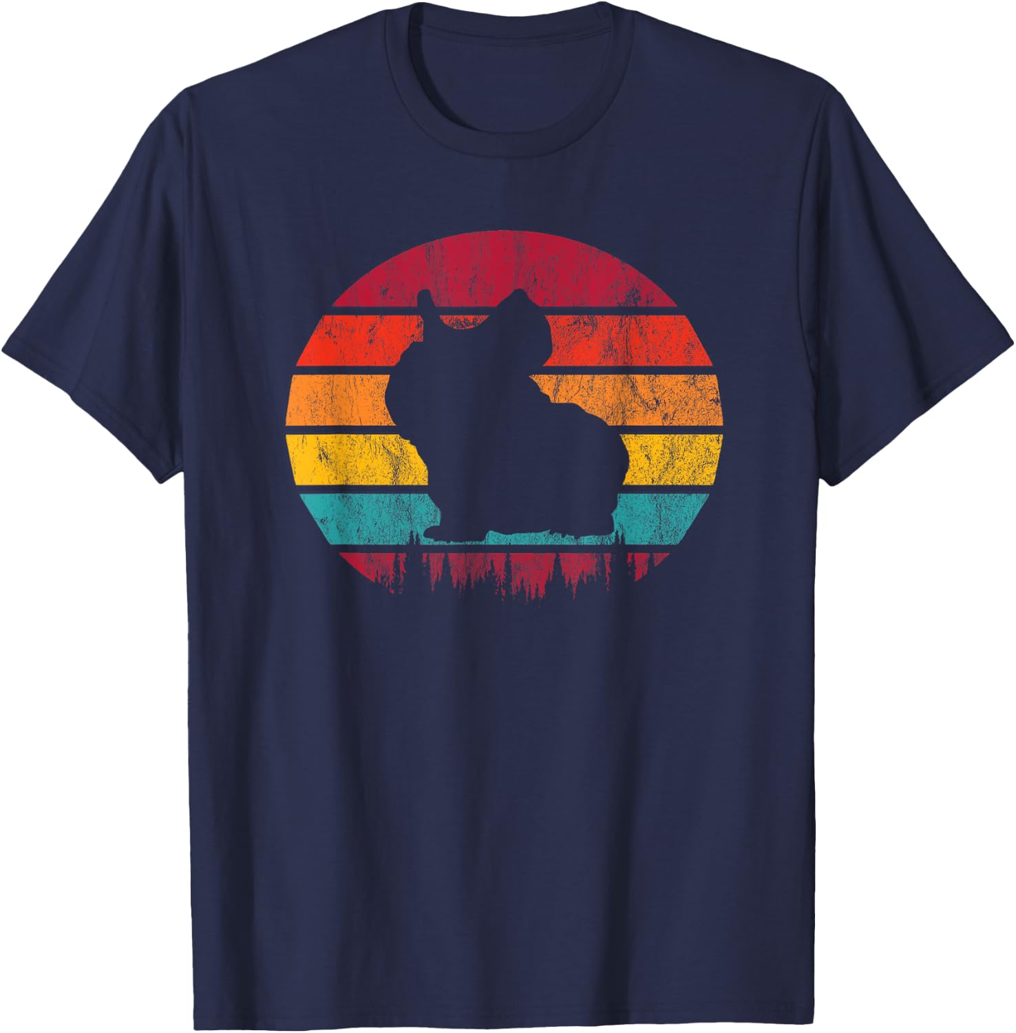Skinny Pig Retro Vintage T-Shirt - T-Shirt | Navy