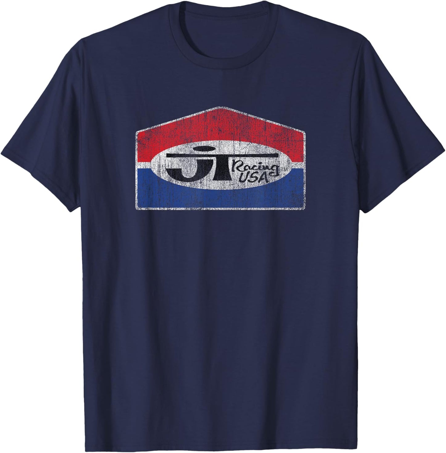 JT Racing Classic Logo Fading Black -Adults S Motocross T-Shirt - T-Shirt | Navy