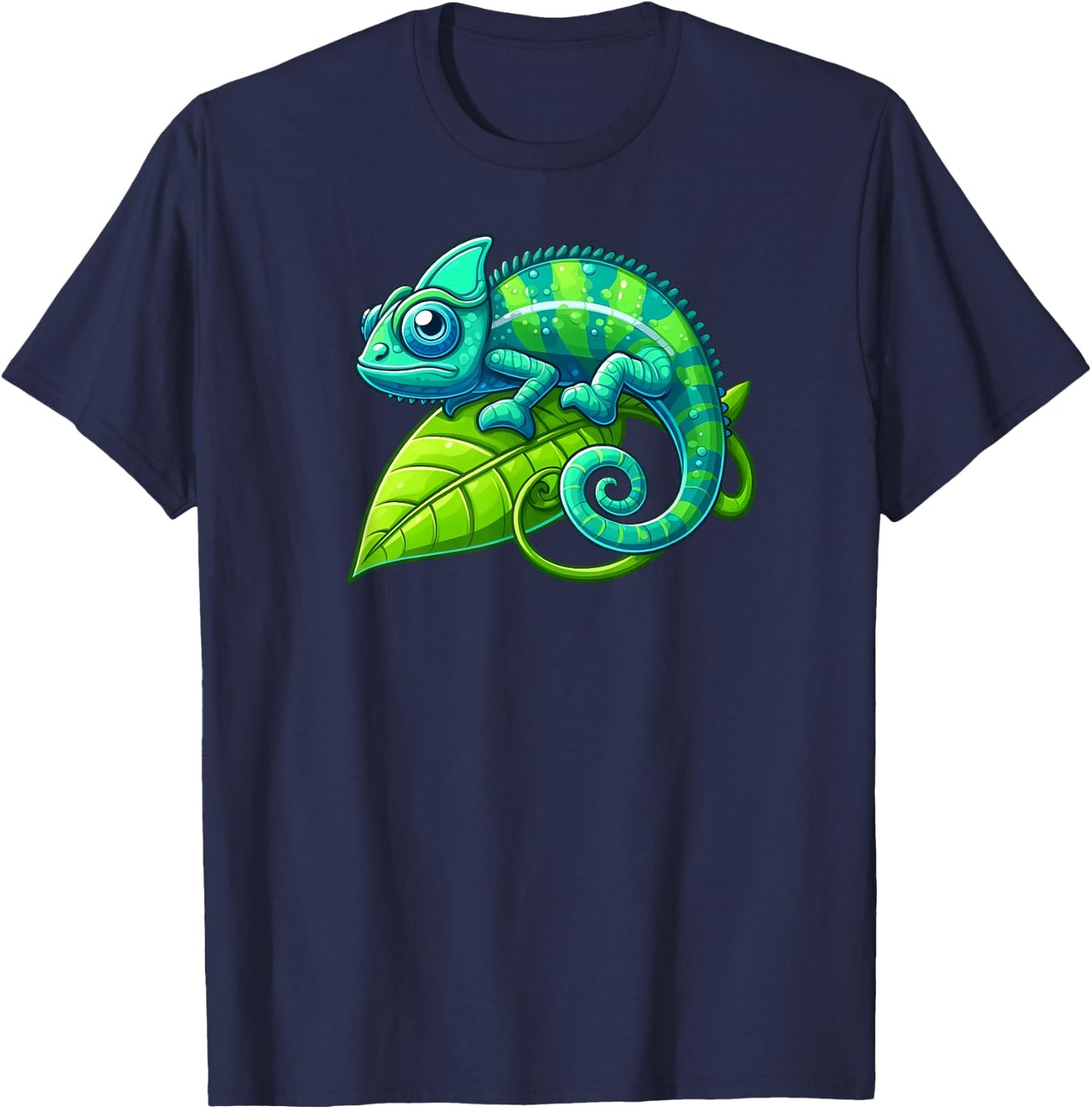 Blue Green Chameleon T-Shirt - T-Shirt | Navy