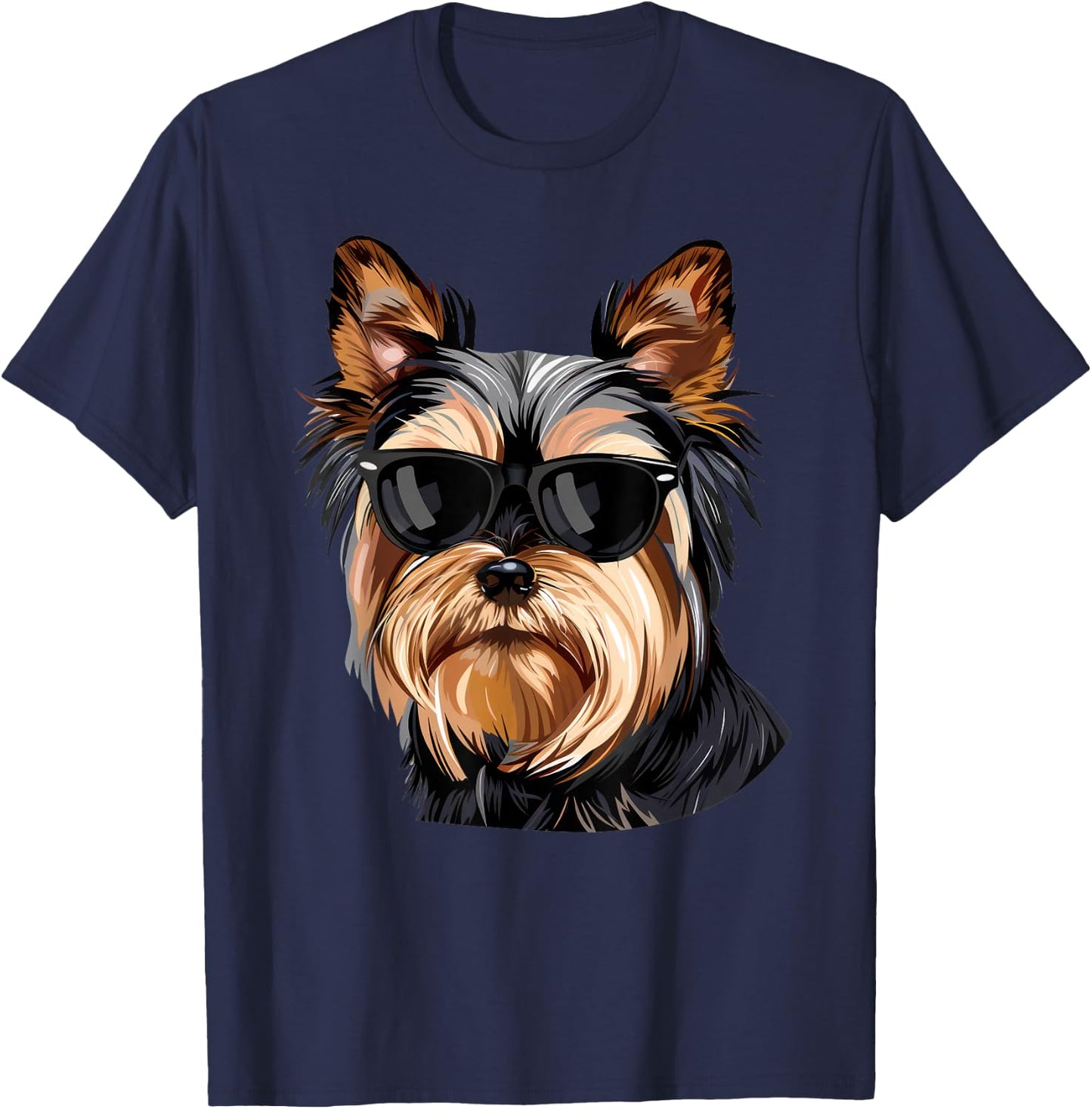 Silky Terrier Dog Sunglasses T-Shirt - T-Shirt | Navy