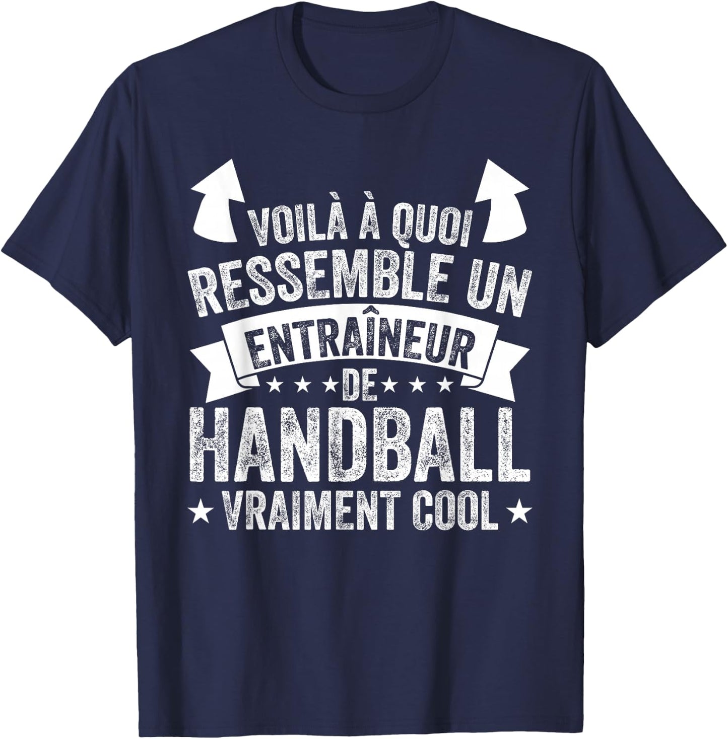 Funny A Handball Coach Really Cool Coach , Black, S T-Shirt - T-Shirt | Navy
