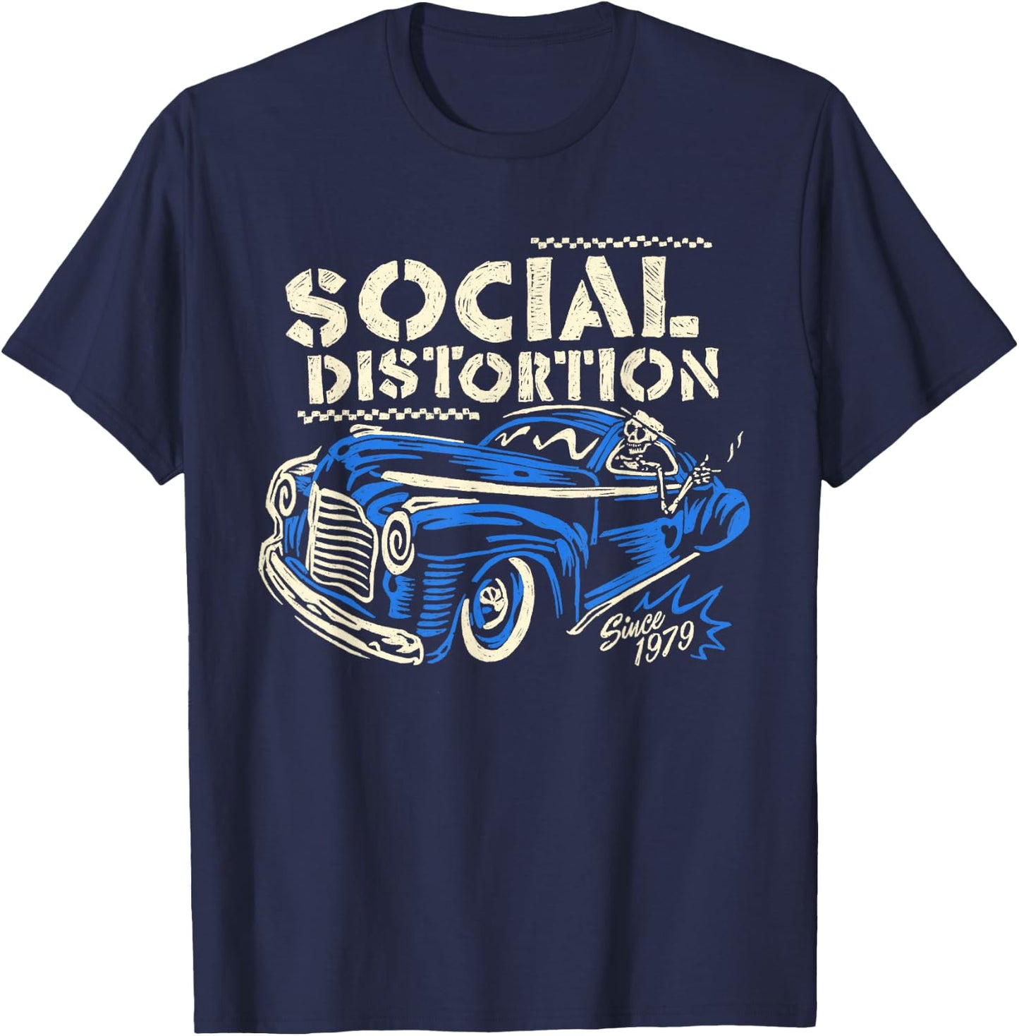 Official Social Distortion 1979 Car T-Shirt - T-Shirt | Navy