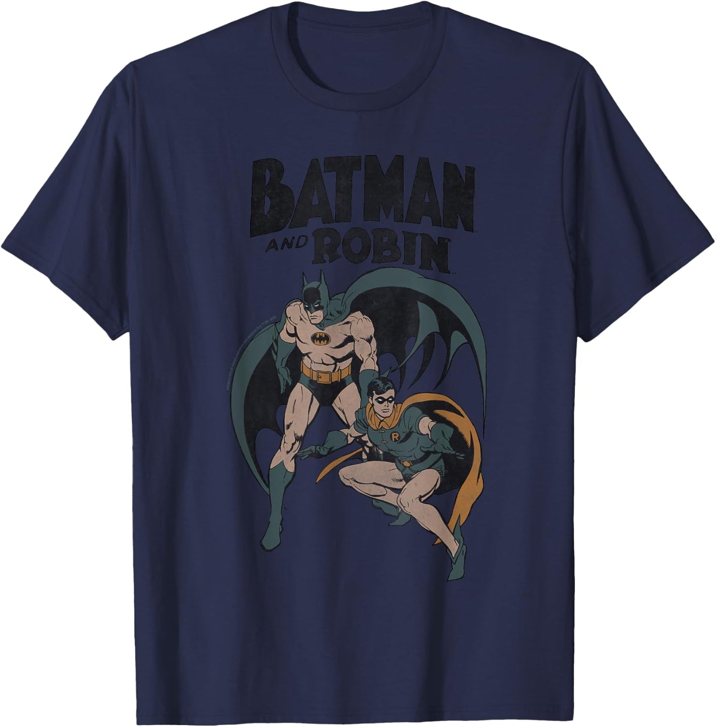 Batman and Robin Vintage T-Shirt - T-Shirt | Navy