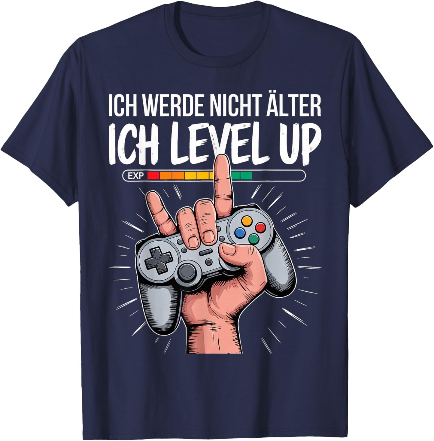 Gaming Console Gamer Video Game Gamer Birthday Gift , black T-Shirt - T-Shirt | Navy
