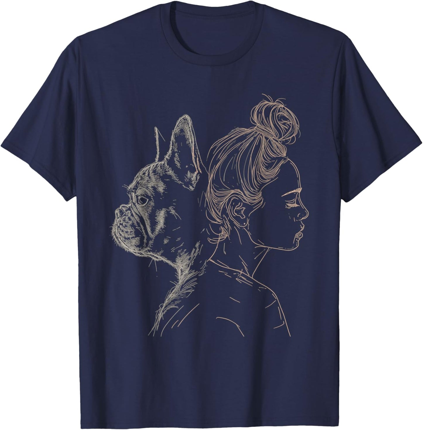 French Bulldog Mom Cute Frenchie Lover Mother's Day Women T-Shirt - T-Shirt | Navy