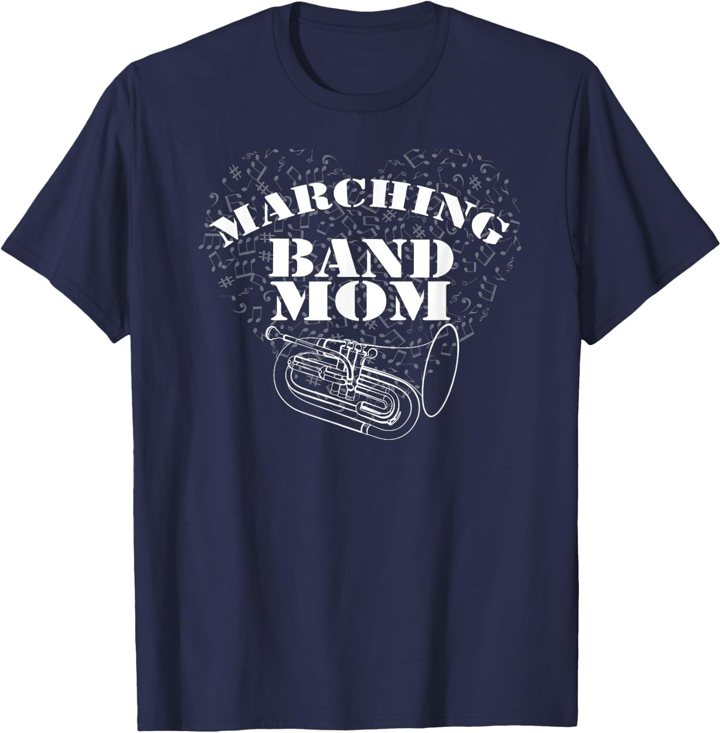 Marching Band: Band Mom Euphonium Baritone T-Shirt - T-Shirt | Navy