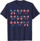 Patriotic Bow Coquette 4th Of July USA Red White And Blue T-Shirt - T-Shirt | Navy