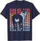 Kiss My Auss Groovy Australian Shepherd Dog Dog Lover T-Shirt - T-Shirt | Navy