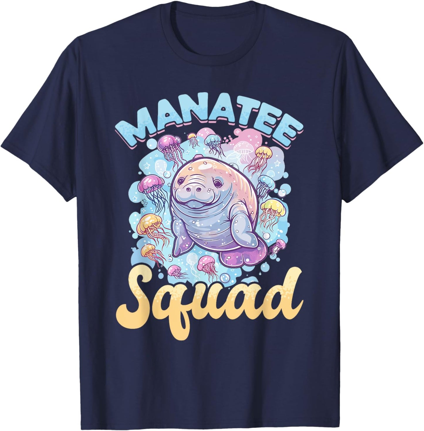 Funny Manatee Animal Protect our sea cows T-Shirt - T-Shirt | Navy