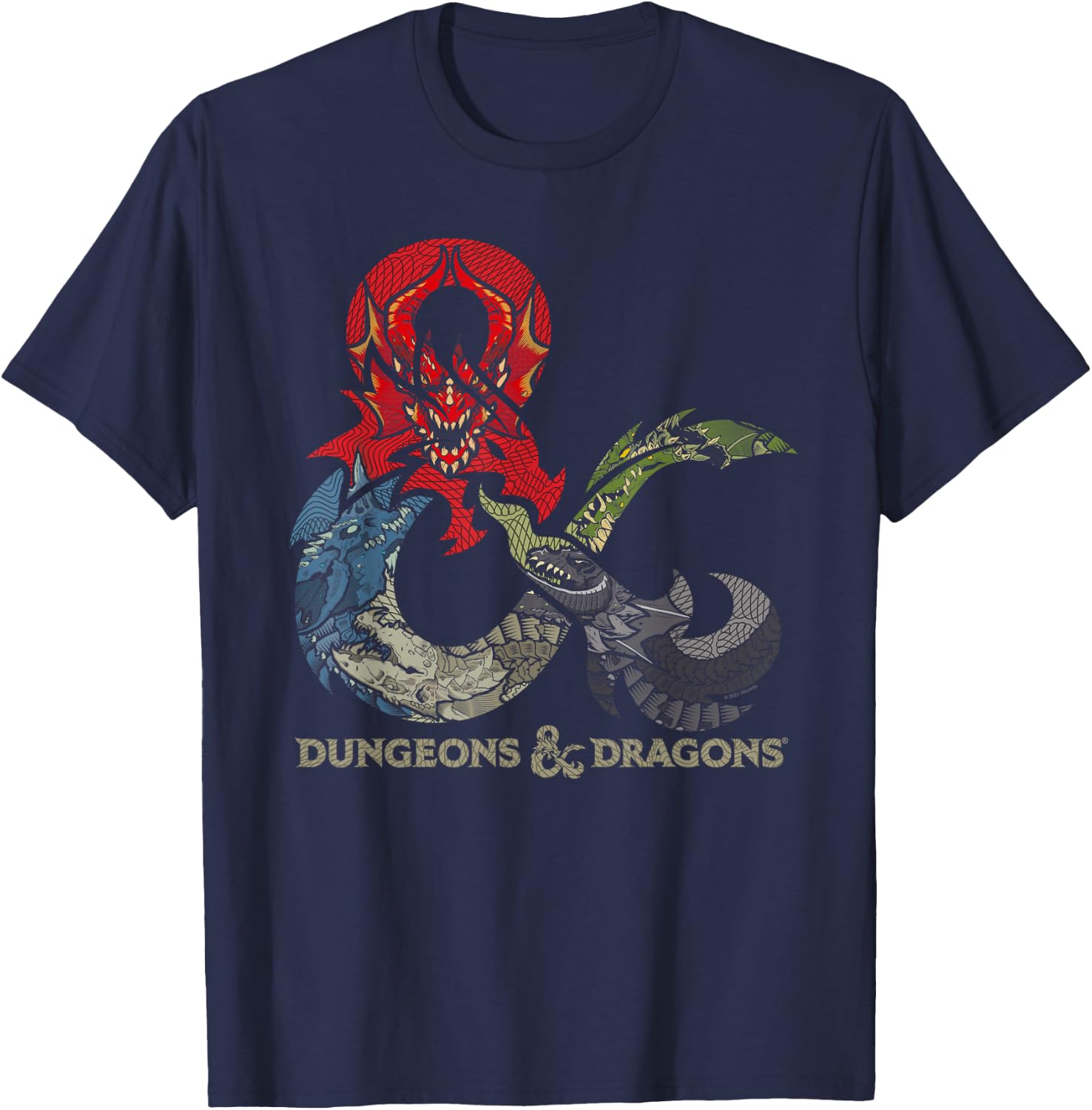 Dungeons & Dragons Dragon Ampersand Logo , black T-Shirt - T-Shirt | Navy