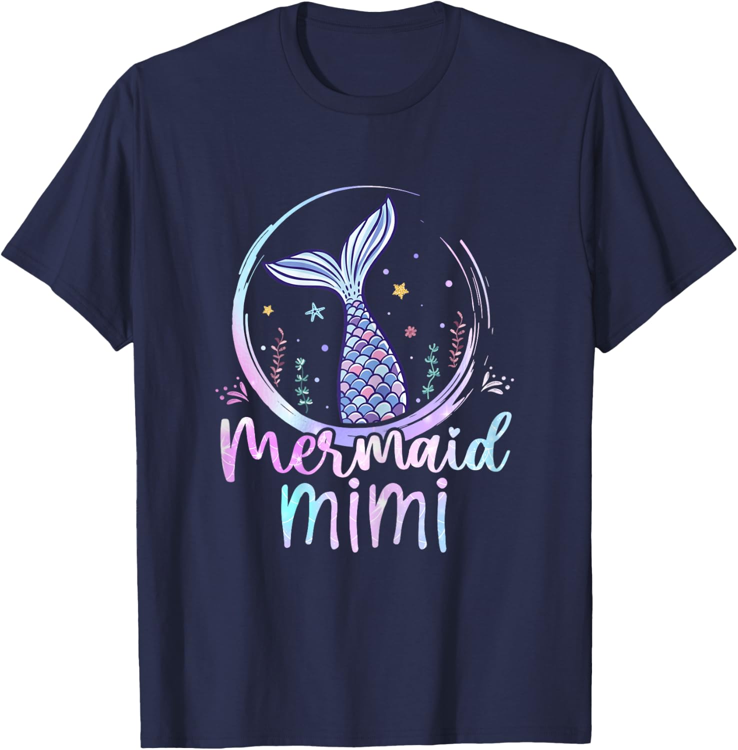 Mermaid Mimi Birthday Mermaid Girl Beach Mermaid Tail T-Shirt - T-Shirt | Navy