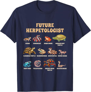 Kids Lizard Lover Reptile Lover Herpetology Future Herpetologist T-Shirt - T-Shirt | Navy