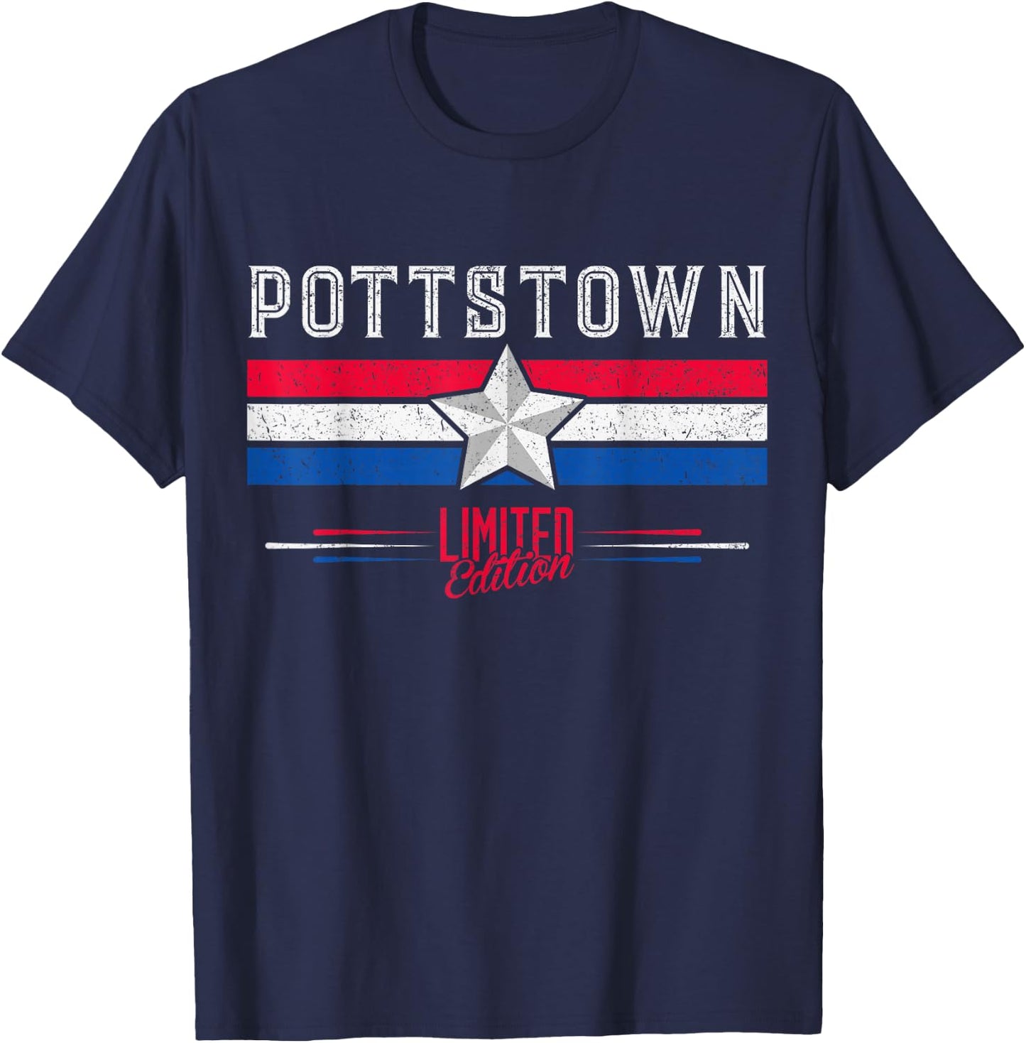 Pottstown Retro Vintage Shirt Gift Women Men Kids T-Shirt - T-Shirt | Navy