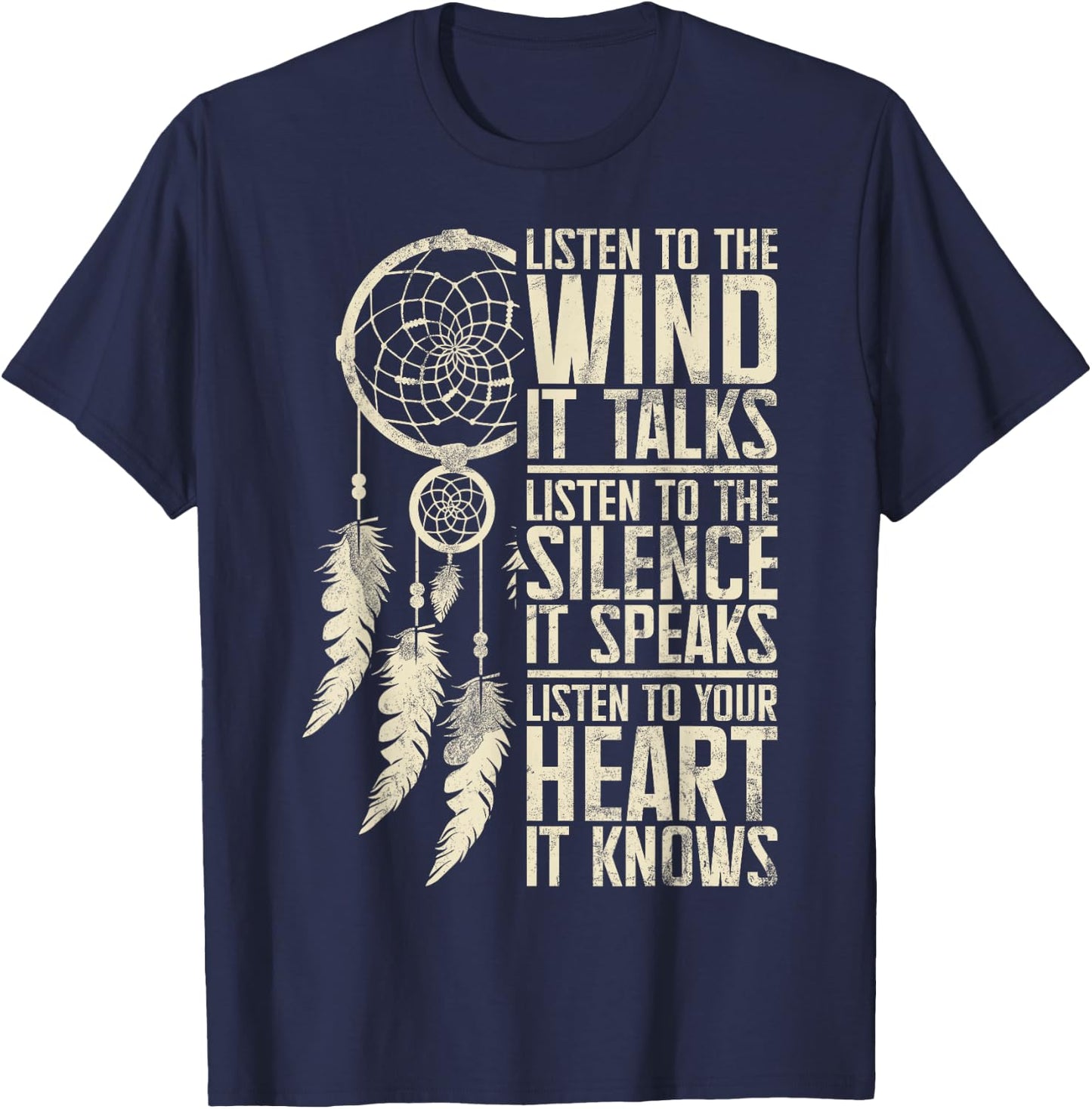 Indian Cherokee Indian Pride Tribal Headdress Art , black T-Shirt - T-Shirt | Navy