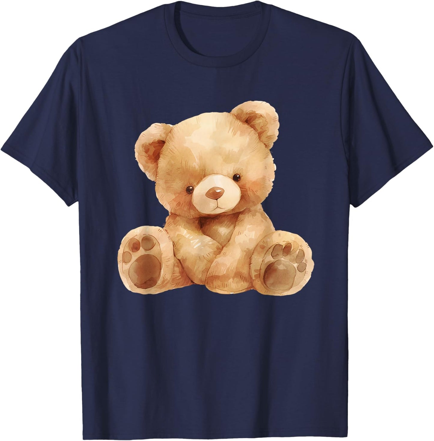 Teddy Boho Teddy Bear Cute Bear Kids Toddler Baby , black T-Shirt - T-Shirt | Navy