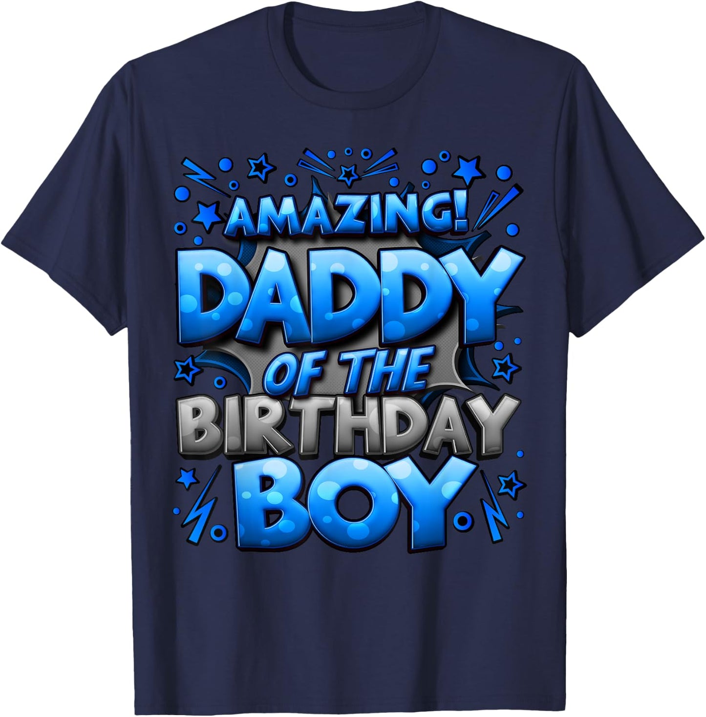 Daddy of the Birthday Boy Matching Family Father T-Shirt - T-Shirt | Navy