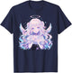 Japanese Tableware Manga Gothic Demon Waifu Retro , Black, S T-Shirt - T-Shirt | Navy