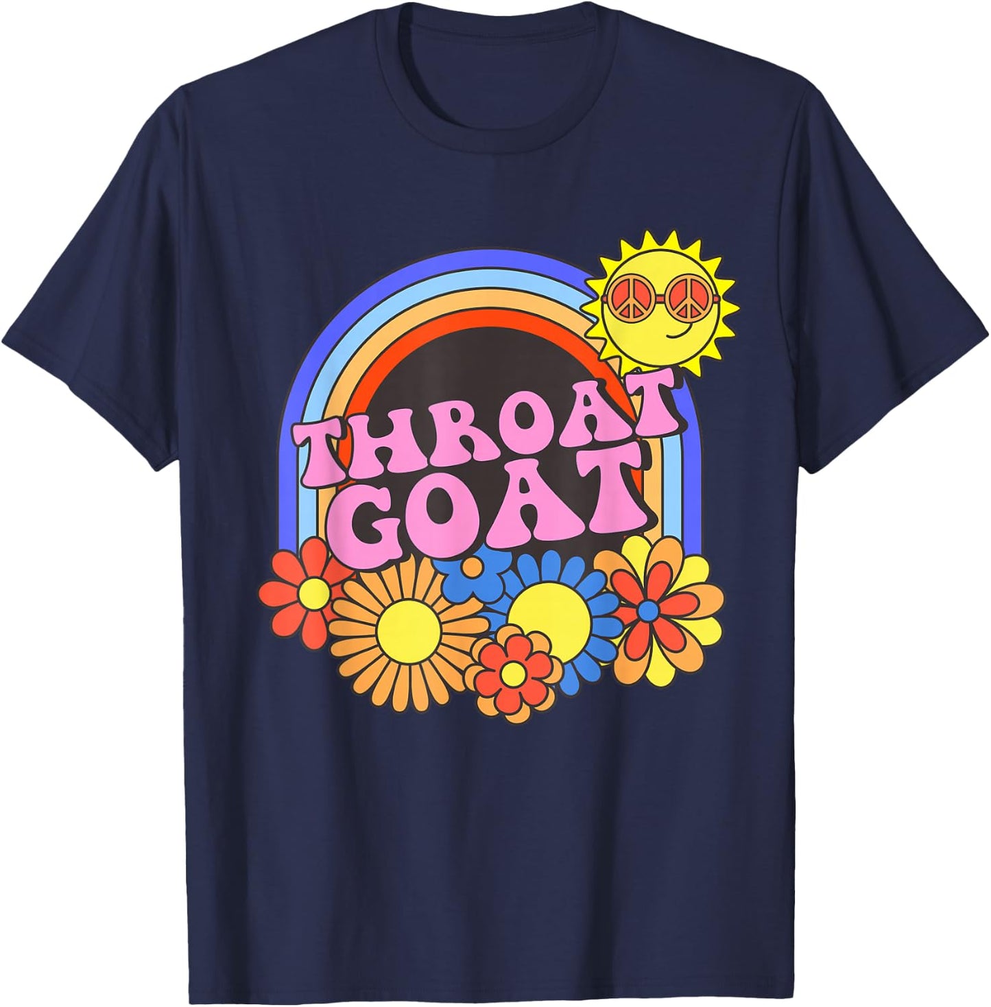 Inappropriate Throat Goat Embarrassing Adult Humor T-Shirt - T-Shirt | Navy