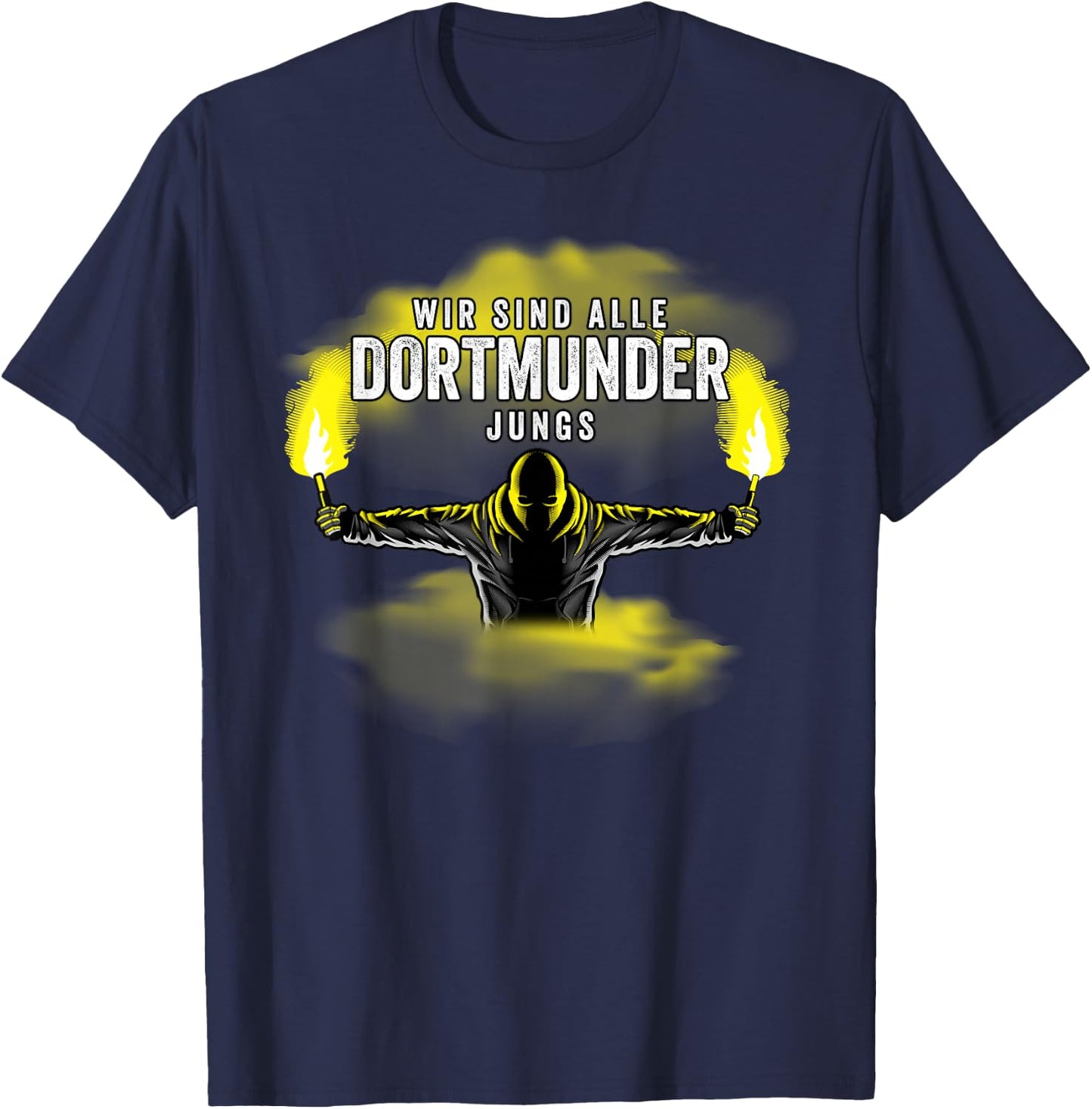 DORTMUNDER Jungs - Fussball - Dortmund - PYRO - BENGALO T-Shirt - T-Shirt | Navy