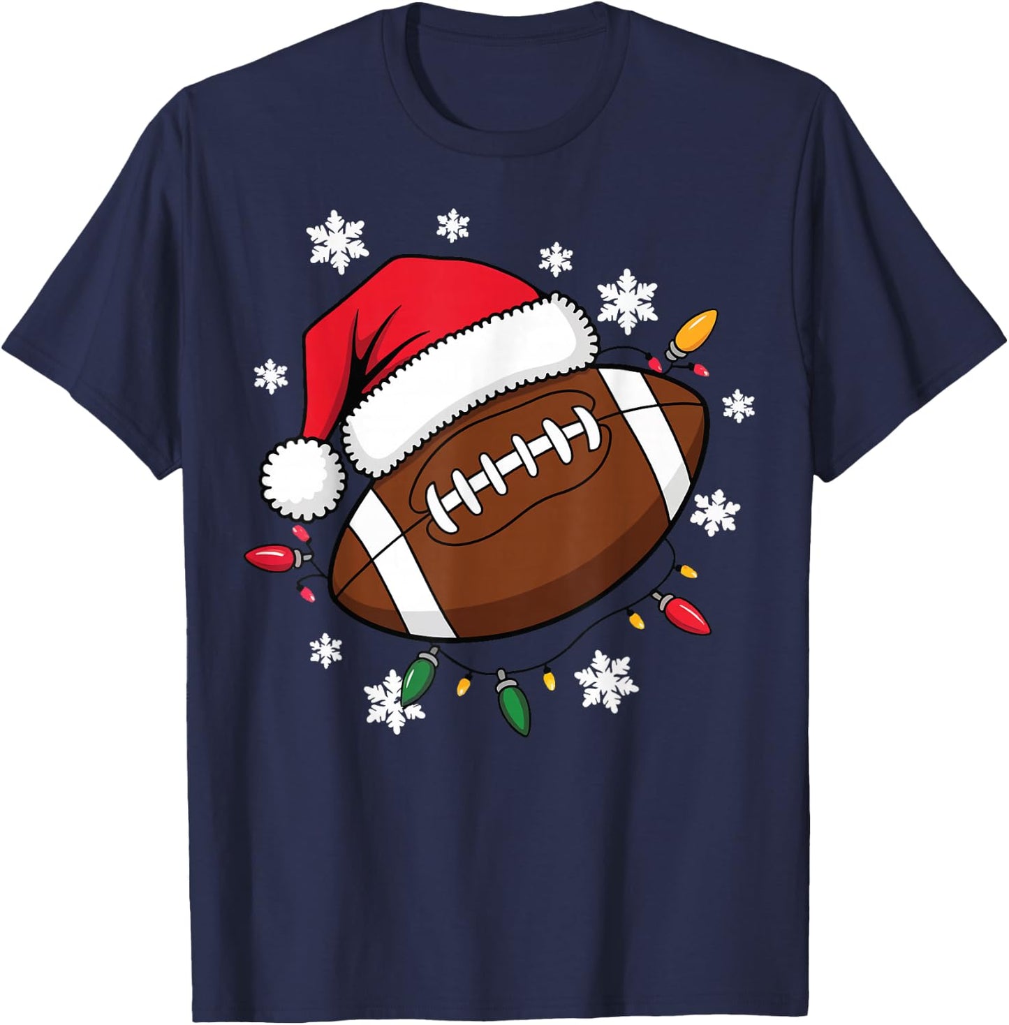 Football Christmas T-Shirt - T-Shirt | Navy