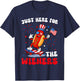 4th of July Just Here for The Wieners Hot Dog Men Women Kid T-Shirt - T-Shirt | Navy
