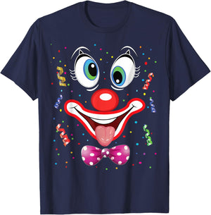 Carnival Costume Fancy Dress Costume Funny Clown Confetti , black T-Shirt - T-Shirt | Navy