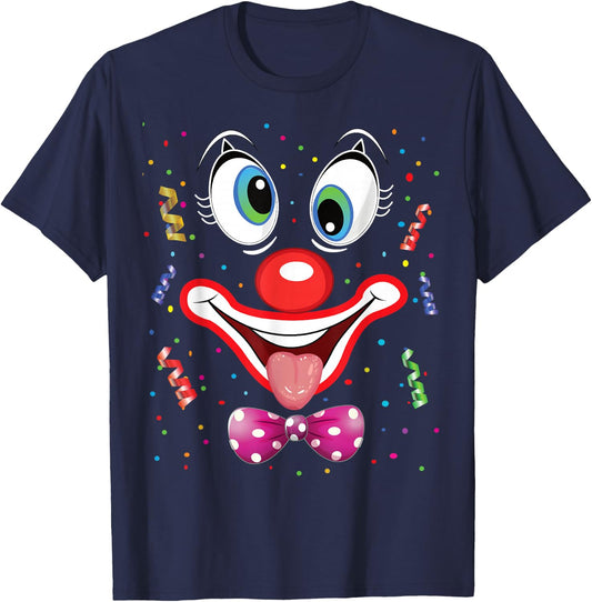 Carnival Costume Fancy Dress Costume Funny Clown Confetti , black T-Shirt - T-Shirt | Navy