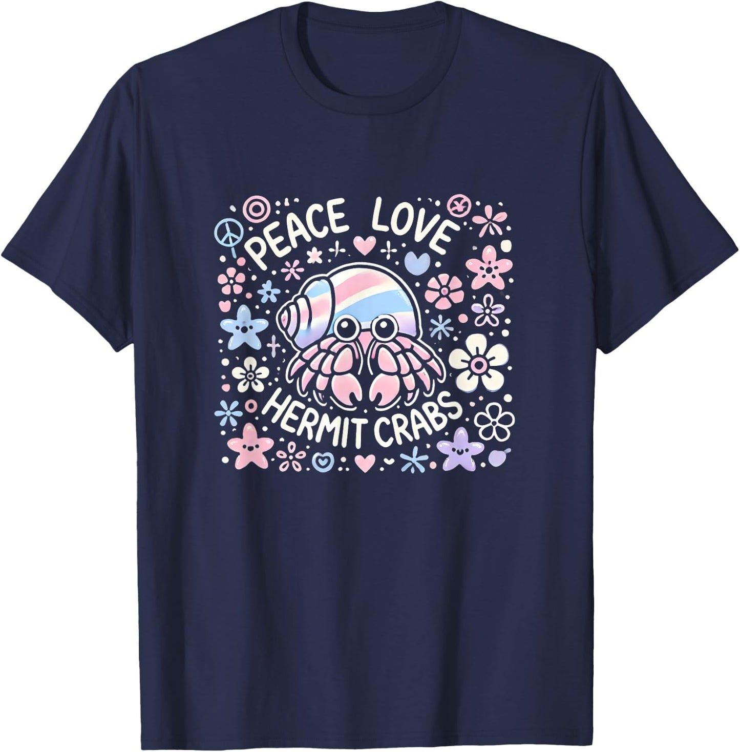 Hermit Crab Shirt Girls Hermit Crab Lover Hermit Crabs , Small, Black T-Shirt - T-Shirt | Navy