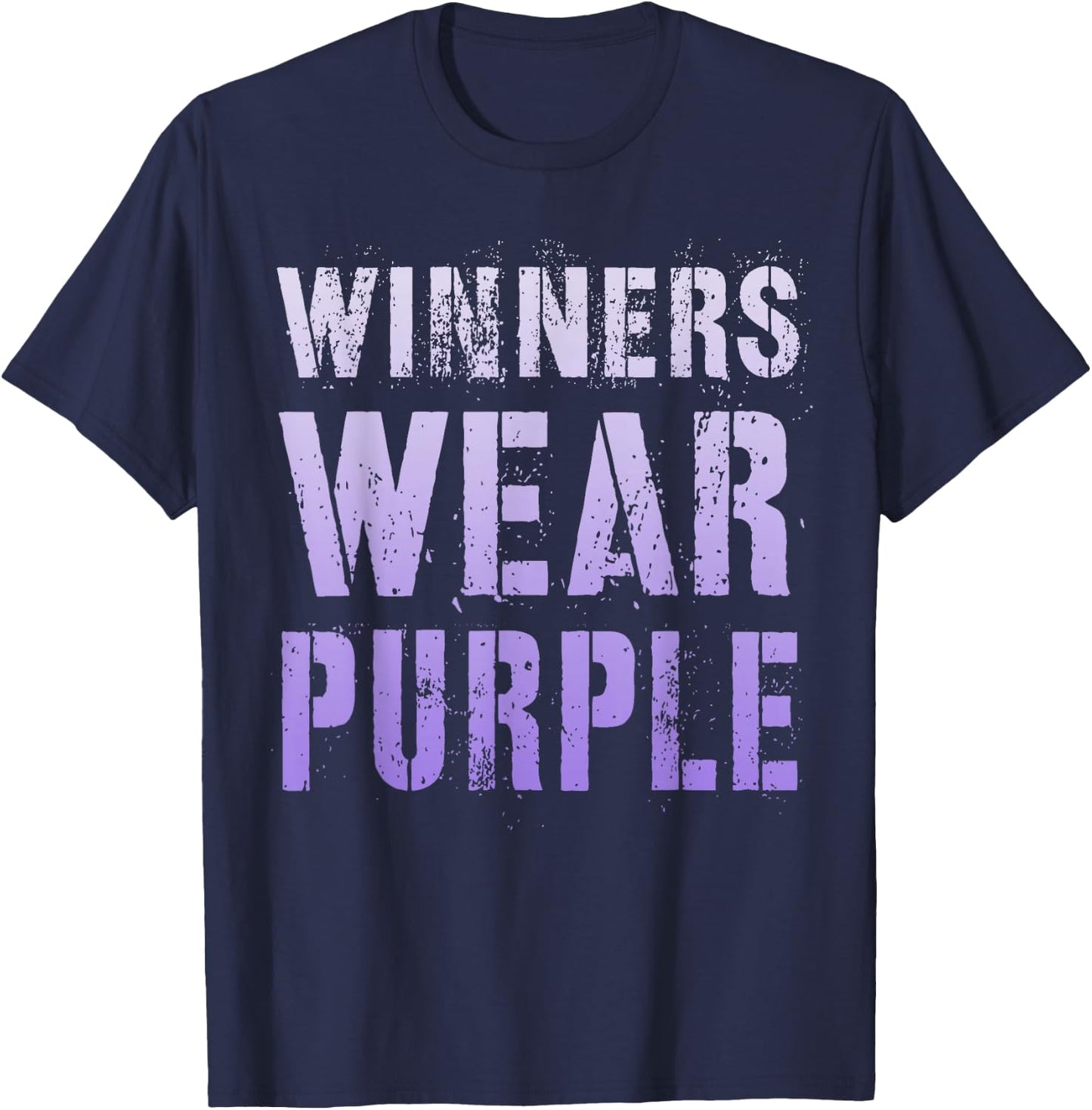 Vintage WINNERS WEAR PURPLE Summer Camp Team Go War Game T-Shirt - T-Shirt | Navy