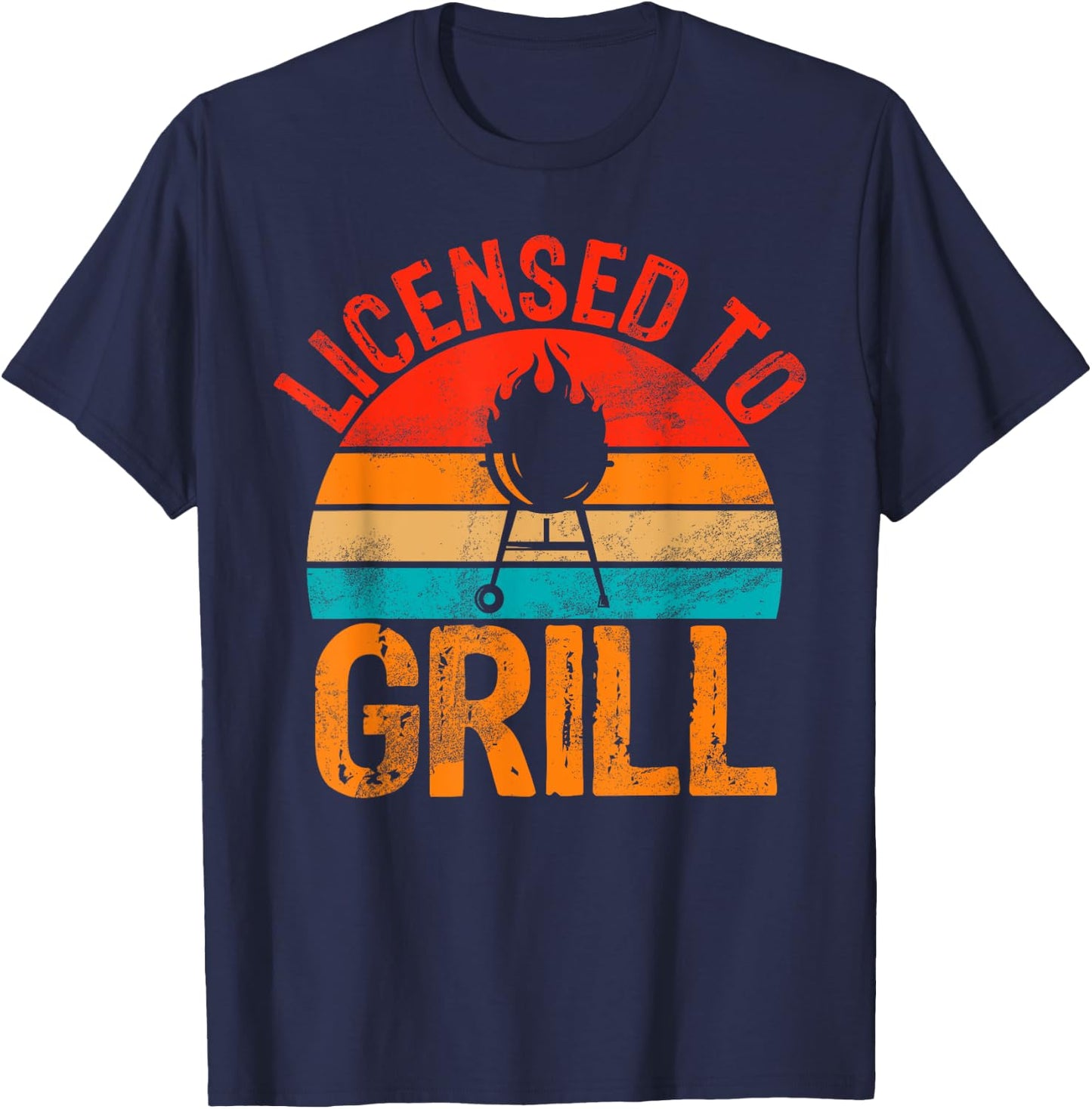 Licensed to Grill Dad T-Shirt - T-Shirt | Navy