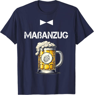Customisable Beer Costume Fancy Dress Beer Oktoberfest Malle Party , black T-Shirt - T-Shirt | Navy