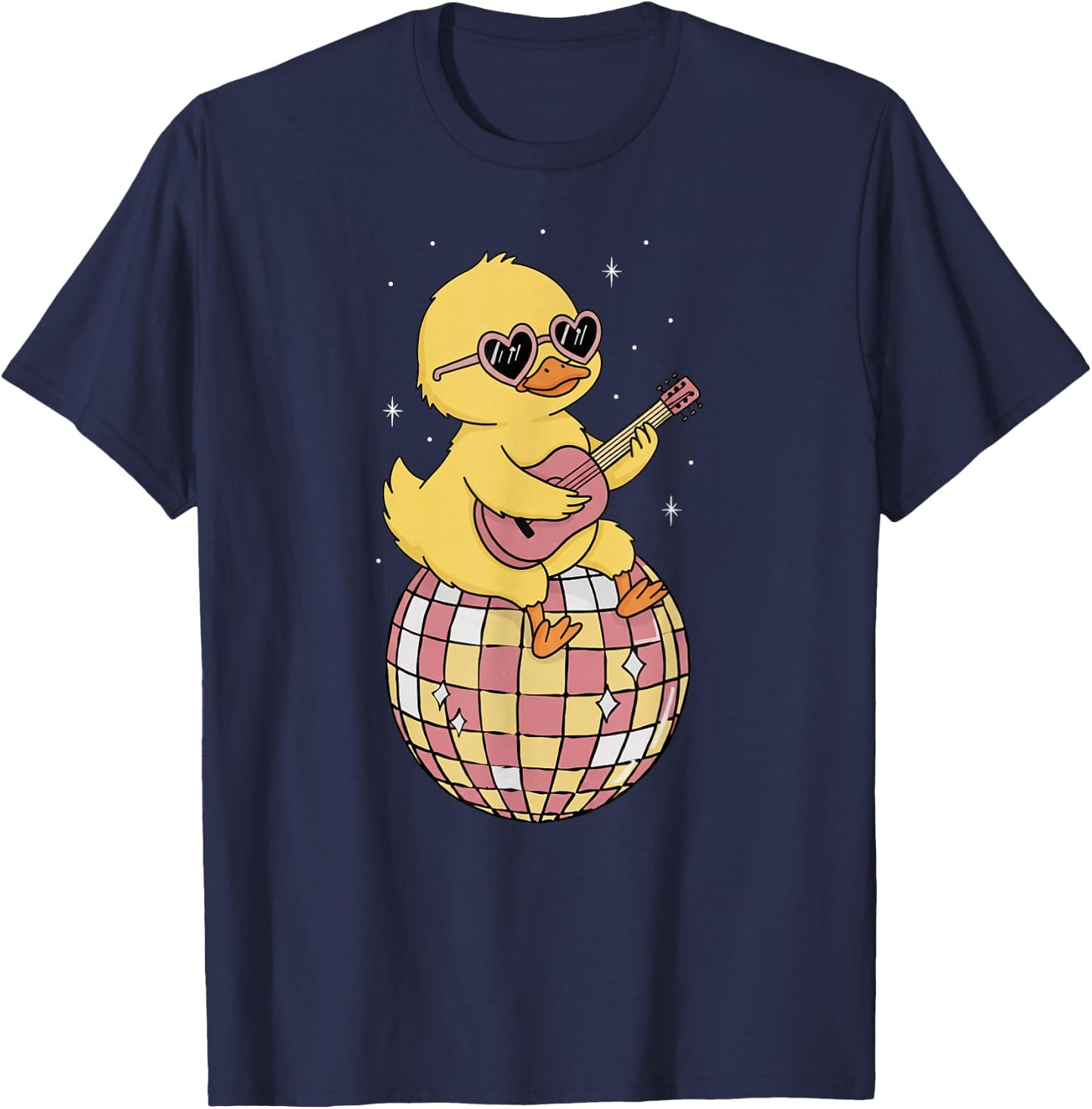 Funny Yellow Duck Disco Dancing Groovy Retro 80s Costume T-Shirt - T-Shirt | Navy