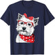 West Highland White Terrier Bandana Dog Breed Westie Women Girls Kids T-Shirt - T-Shirt | Navy