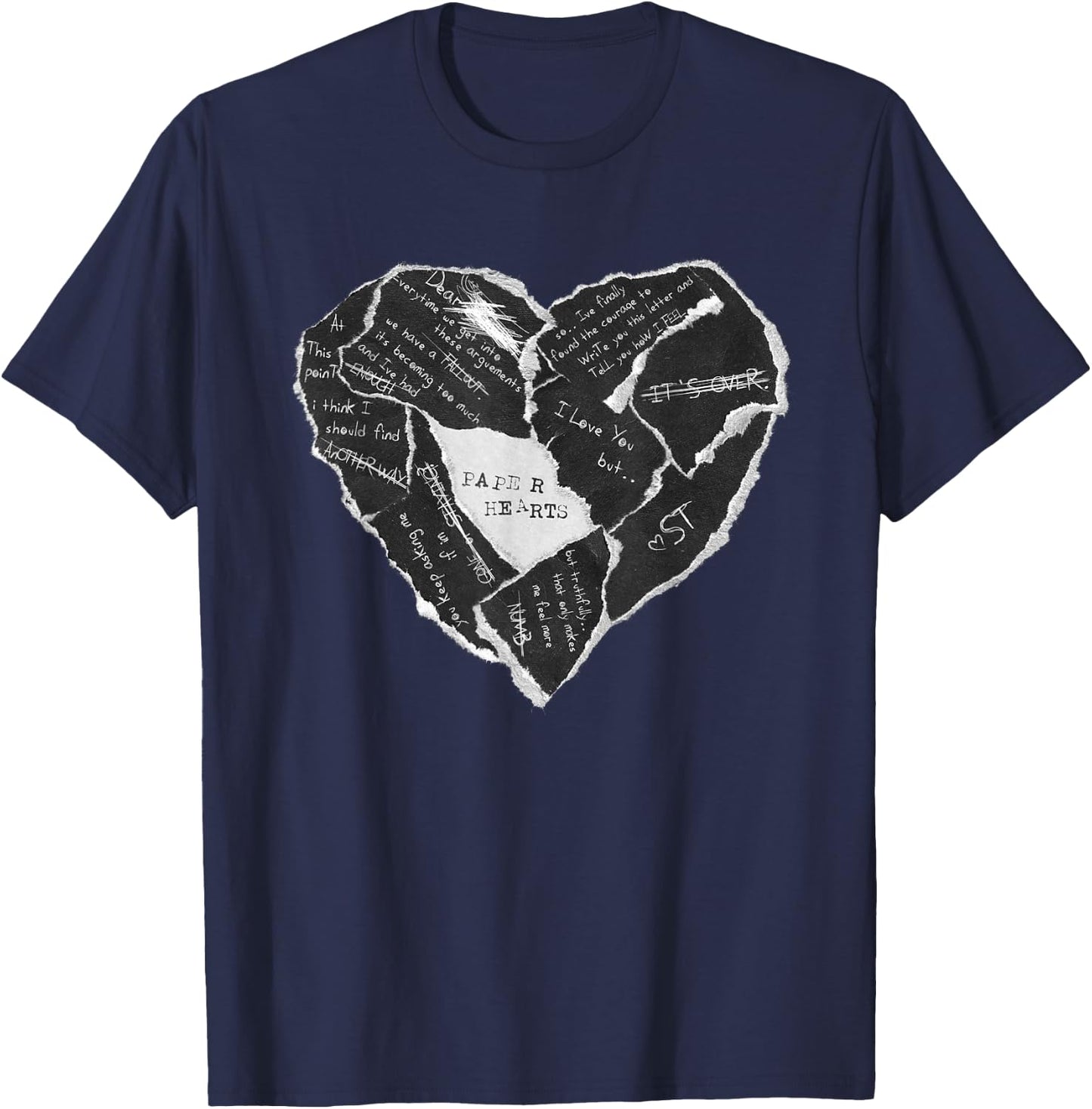 Sleep Theory - Official Merchandise - Paper Heart T-Shirt - T-Shirt | Navy