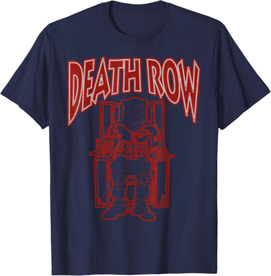 Offizielles Death Row Records Red Chair Logo T-Shirt - T-Shirt | Navy