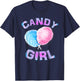 Cotton Candy Girl Cute Fun Girls Juniors Women Ages 3 to 63 T-Shirt - T-Shirt | Navy