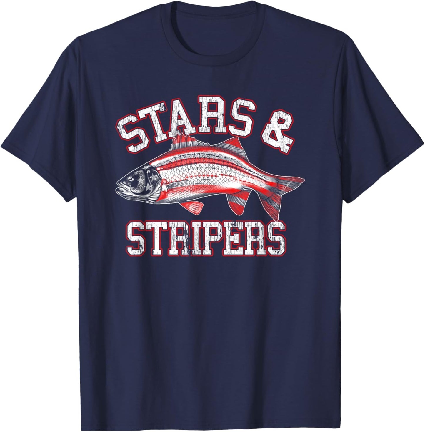 Stars & Stripers Fishing T-Shirt - T-Shirt | Navy