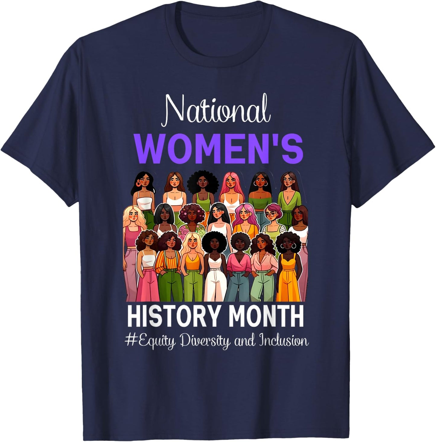 National Women's History Month 2025 History Month T-Shirt - T-Shirt | Navy