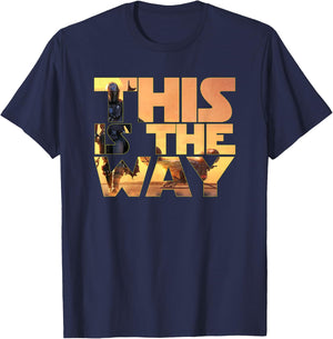The Mandalorian This is The Way Poster Text T-Shirt - T-Shirt | Navy
