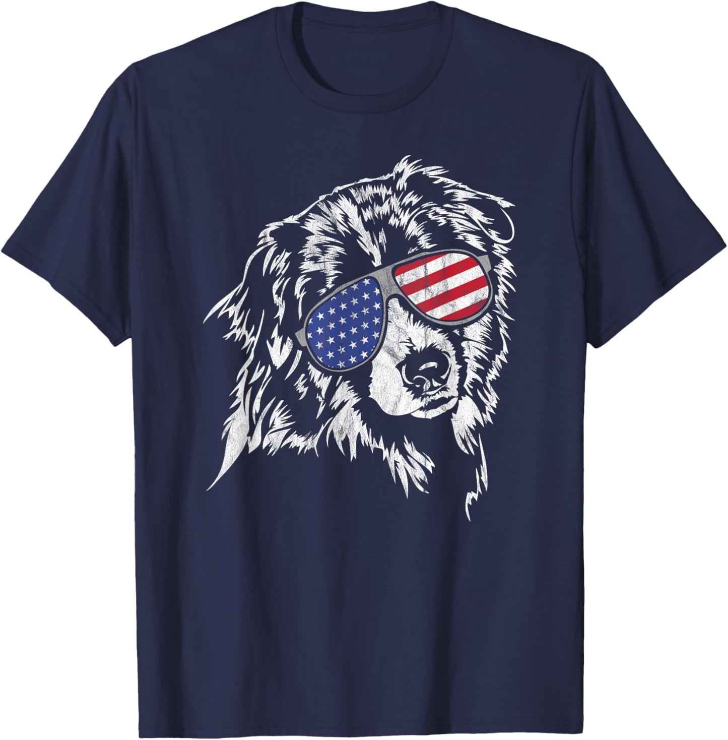 Funny Proud Aussie America Flag dog gift Men Women T-Shirt - T-Shirt | Navy