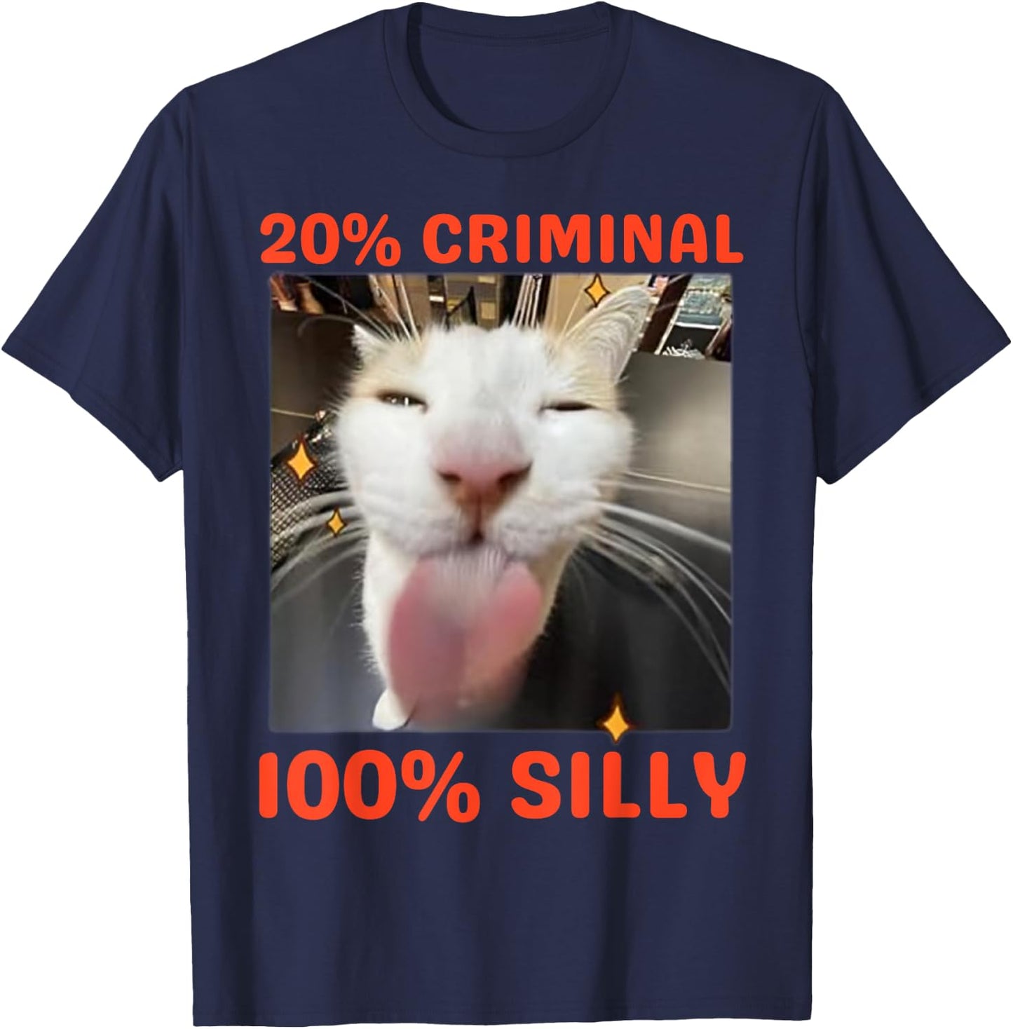 Funny Cat Meme Internet Memes Funny Memes Brainrot Brain Rot Women T-Shirt - T-Shirt | Navy