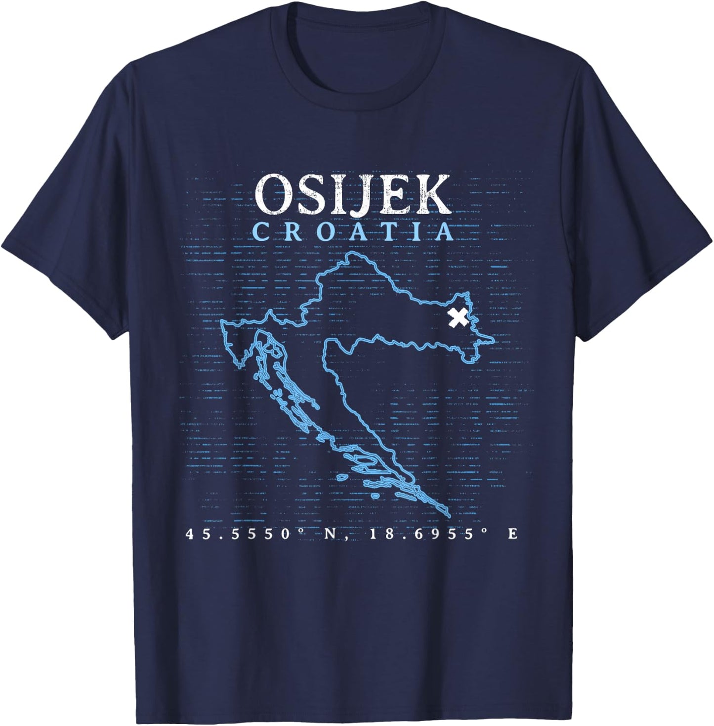 Kroatien Osijek T-Shirt - T-Shirt | Navy