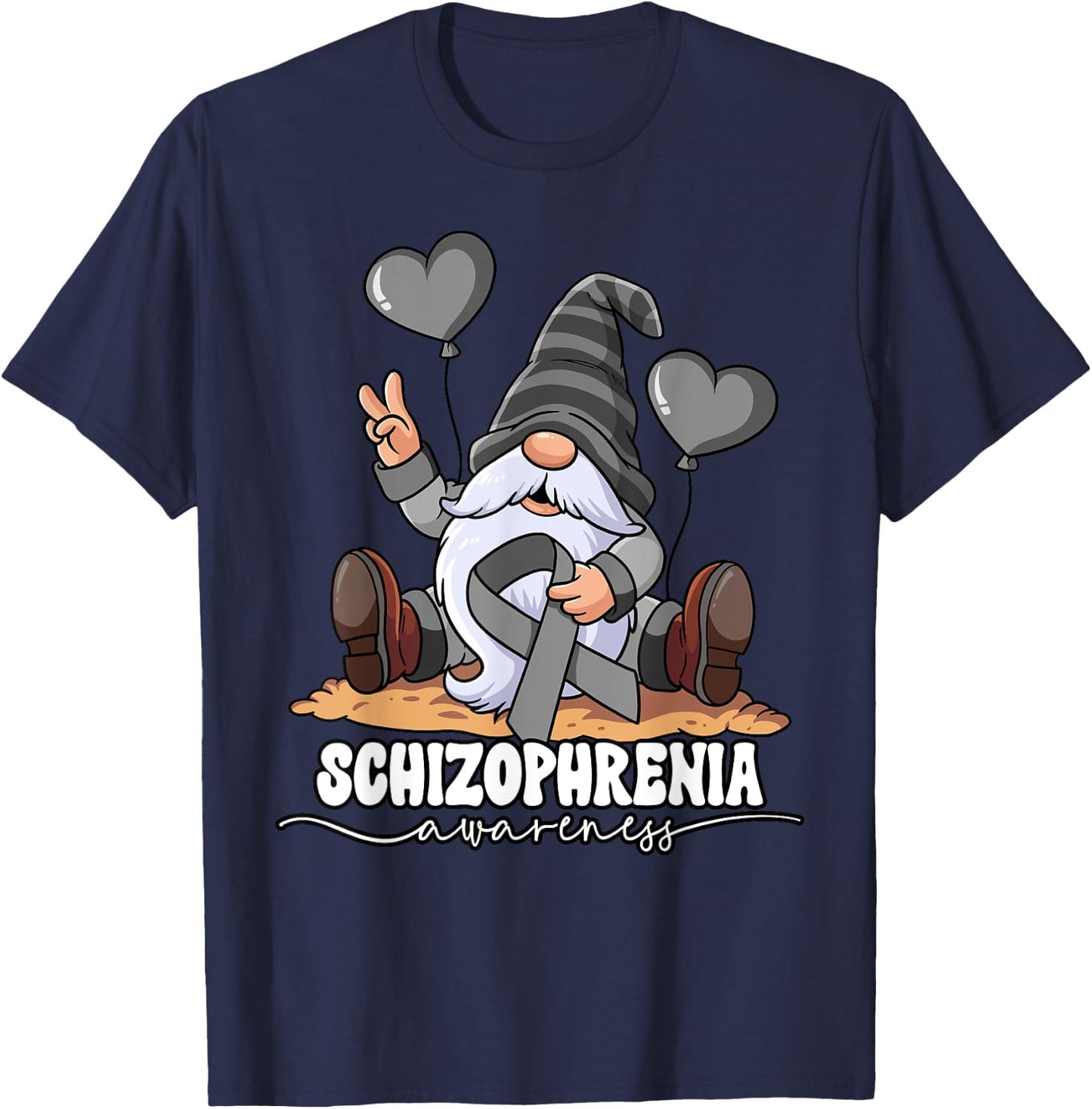 Schizophrenia Awareness T-Shirt - T-Shirt | Navy