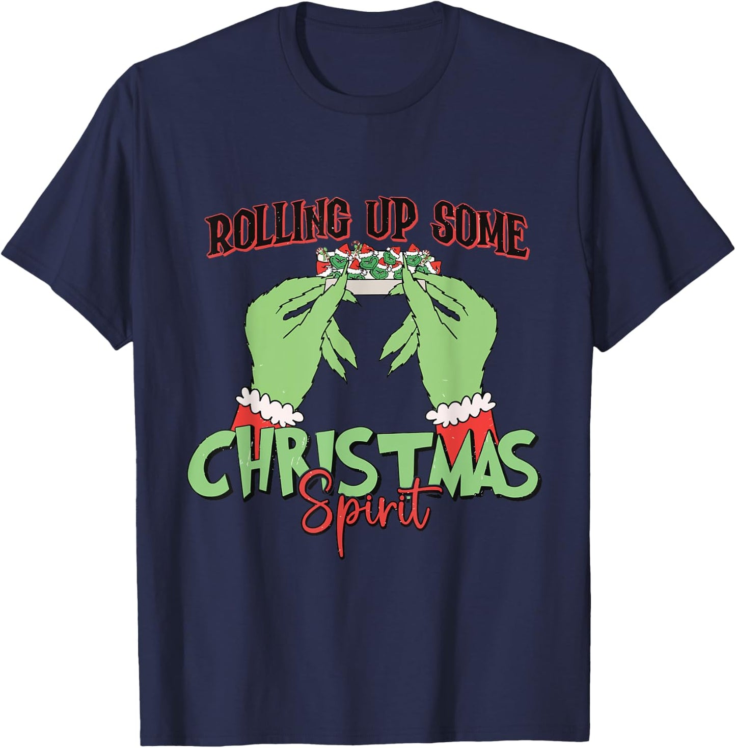 Rolling Up Some Christmas Spirit Xmas Tree Cakes T-Shirt - T-Shirt | Navy