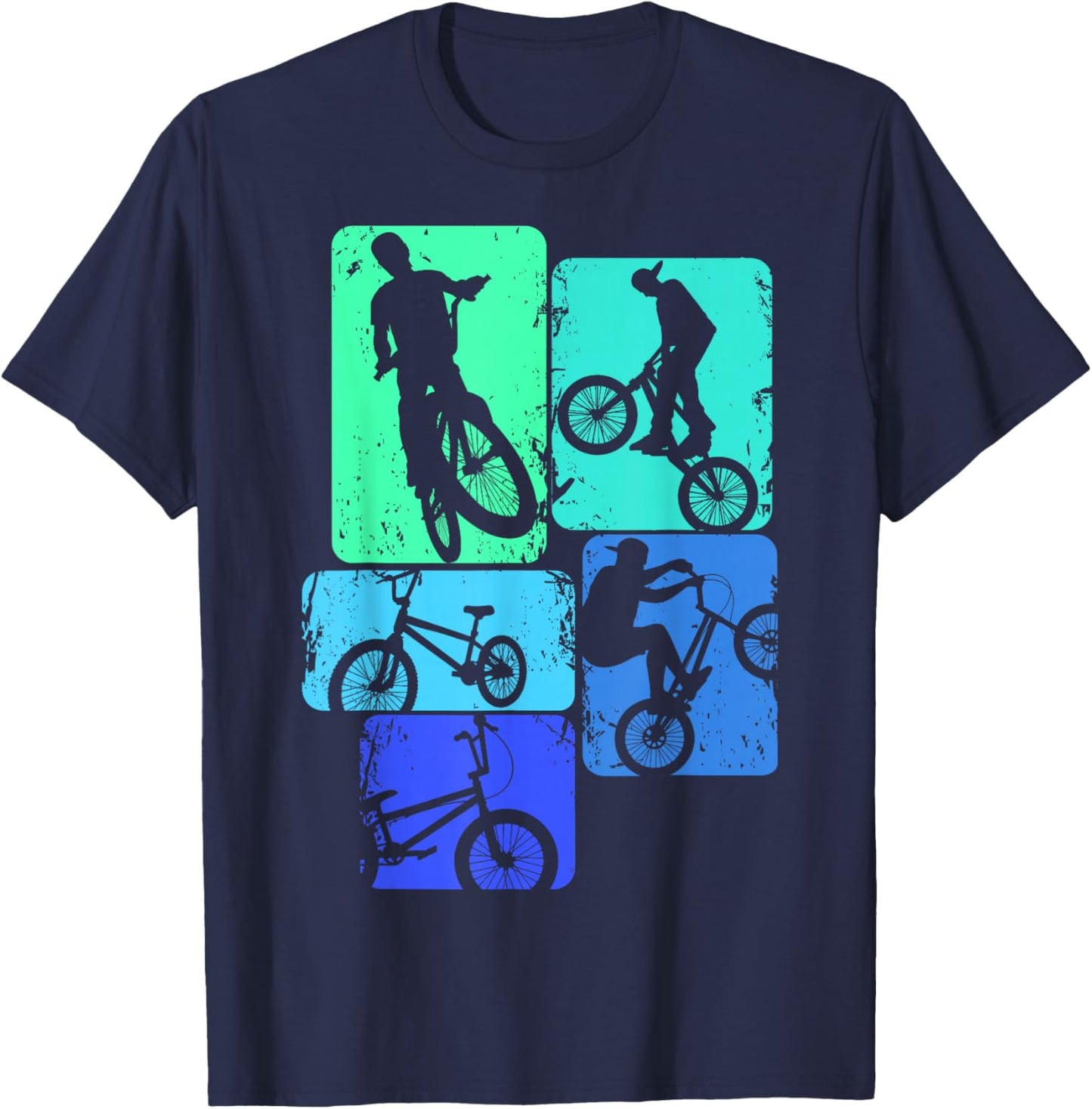 BMX Bike Stunt Boys' Children's , black, s T-Shirt - T-Shirt | Navy