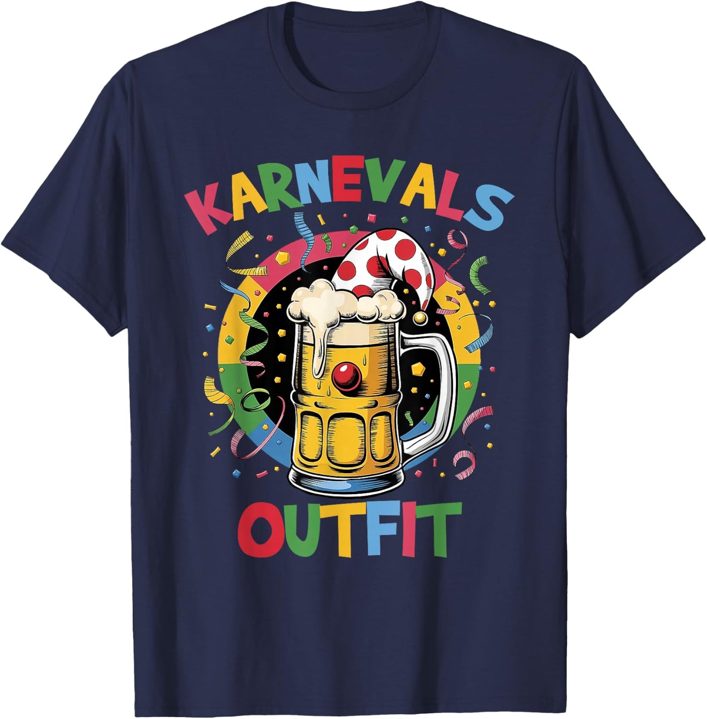 Carnival Costume Men's Funny Carnival Costume Beer Fancy Dress , black T-Shirt - T-Shirt | Navy