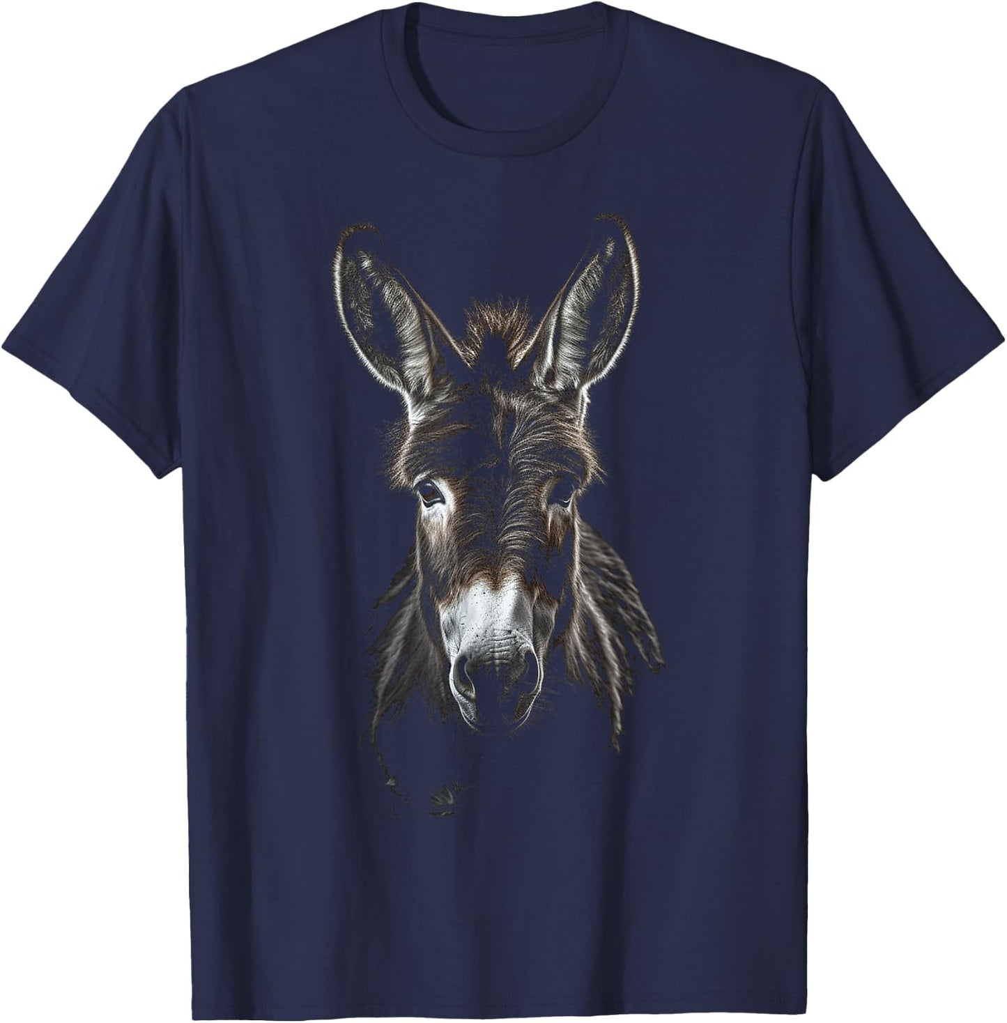 Donkey Animal Zoo Art Donkey , black T-Shirt - T-Shirt | Navy