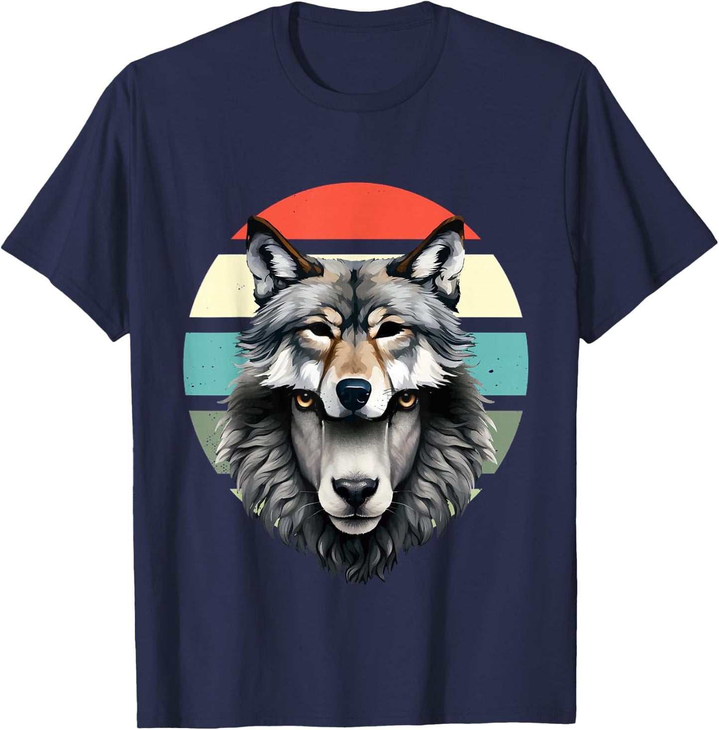 A wolf in sheep's clothing Wolf Dog Wolf Lover Animal Nature T-Shirt - T-Shirt | Navy