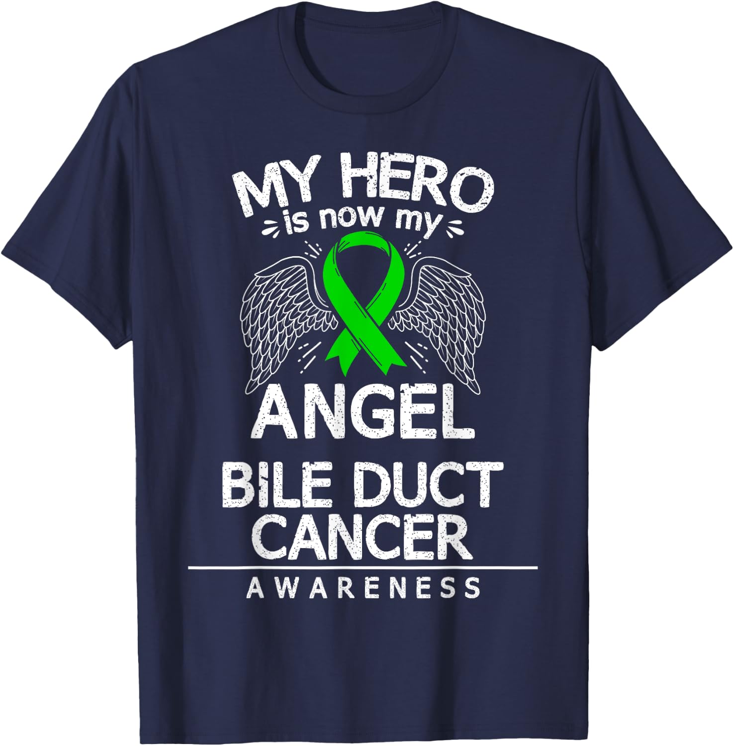 Cholangiocarcinoma Awareness Bile Duct Cancer Survivor T-Shirt - T-Shirt | Navy
