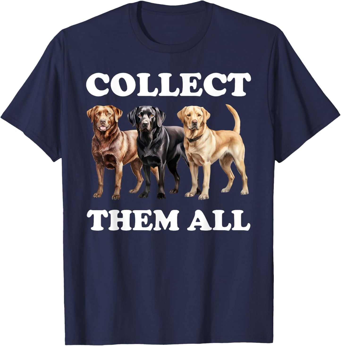 Funny Labrador Dog Men Women Kids T-Shirt - T-Shirt | Navy